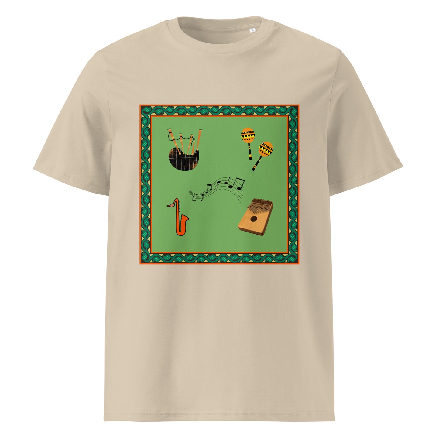 African pattern organic cotton T-shirts