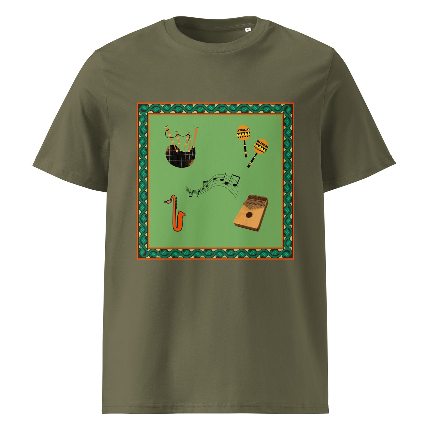 African pattern organic cotton T-shirts