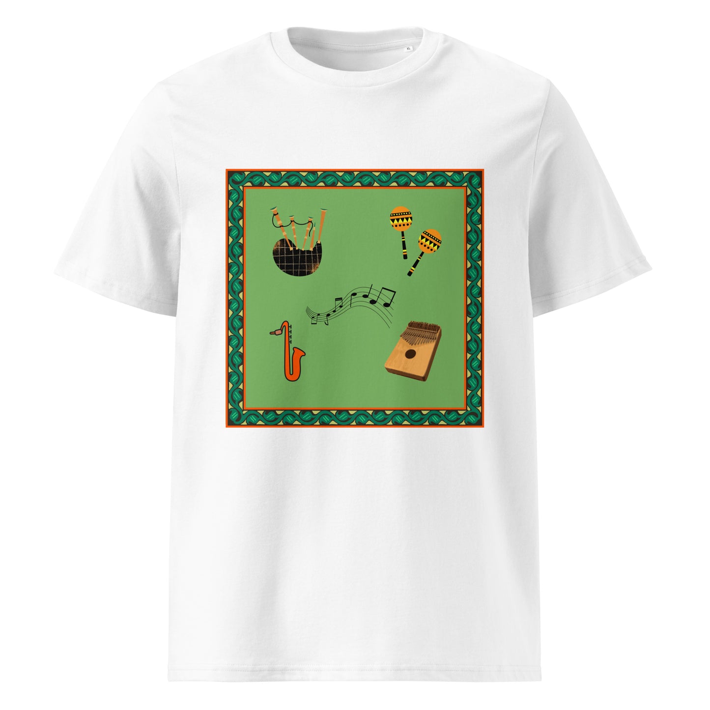 African pattern organic cotton T-shirts